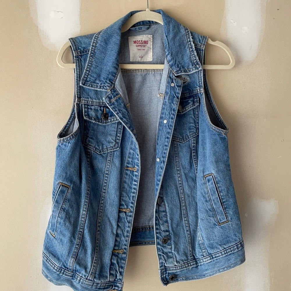 Denim vest jacket